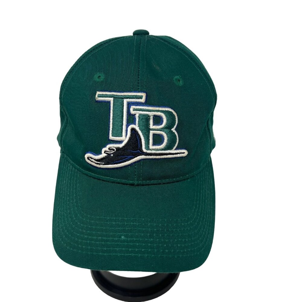 Tampa Bay Rays MLB Baseball Hat Solid Green Embroidered Outdoor Cap One Size‎